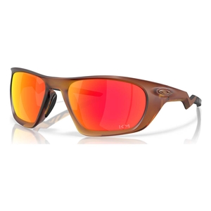 Image of Oakley Lateralis Prizm Sunglasses - Matte Dark Amber Frame / Prizm Ruby Lenses