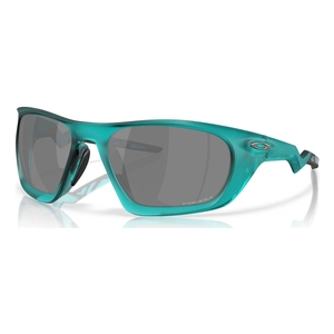Image of Oakley Lateralis Prizm Sunglasses - Matte Transparent Arctic Surf Frame / Prizm Black Lens
