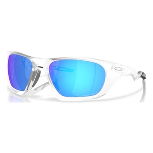 Image of Oakley Lateralis Sunglasses - Matte Clear Frame / Prizm Sapphire Lens