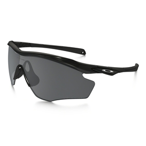 Image of Oakley M2 Frame XL Polarized Sunglasses - Polished Black Frame/Black Iridium Polarized Lens