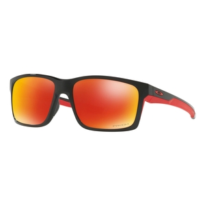 Image of Oakley Mainlink Prizm Polarised Sunglasses - Polished Black Frame/Prizm Ruby Polarized Lens