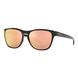 Image of Oakley Manorburn Prizm Sunglasses - Polished Black Frame / Prizm Rose Gold Lens