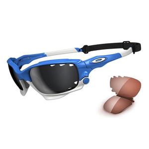 Image of Oakley Racing Jacket Men's Polarised Sunglasses - Glacier / Black Iridium Polarised / VR28