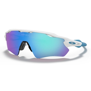 Image of Oakley Radar EV Path Prizm Sunglasses - Polished White Frames / PRIZM Sapphire Lens