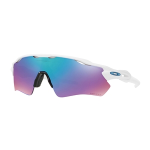 Image of Oakley Radar EV Path Prizm Sunglasses - Polished White Frames/PRIZM Sapphire SNOW Lens