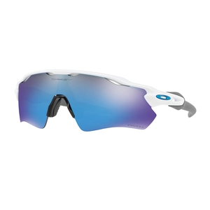 Image of Oakley Radar EV Path Prizm Sunglasses - Polished White Frames/PRIZM Sapphire Lens