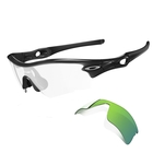 Image of Oakley Radar Range Men's Sunglasses - Jet Black Frame Plus G26 Iridium Lens, Clear Lens and Array Case