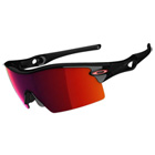 Image of Oakley Radar XL Blades Men's Sunglasses - Polished Black / Light Positive Red Iridium