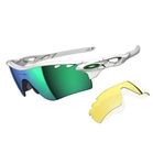 Image of Oakley Radarlock Path Men's Polarised Sunglasses - Pol White / Jade Iridium / Yellow