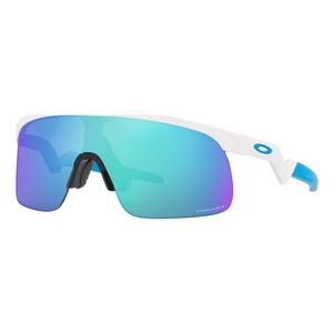 Image of Oakley Resistor Youth Sunglasses - Polished White Frame / Prizm Sapphire Lens
