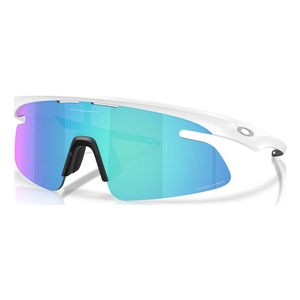 Image of Oakley RSLV Lite Sunglasses - Matte White Frame / Prizm Sapphire Lens