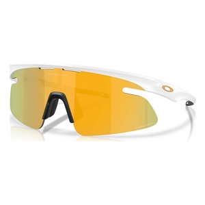 Image of Oakley RSLV Lite Sunglasses - Matte White Frame / Prizm 24K Lens