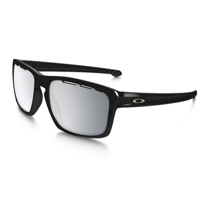 Image of Oakley Sliver Men's Sunglasses - Polished Black Frames/Chrome Iridium Vented Len