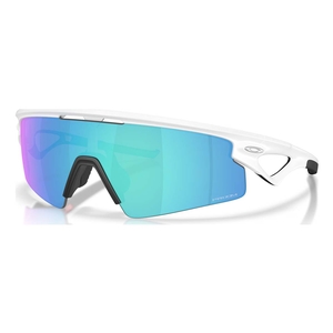 Image of Oakley Sphaera Strike Sunglasses - Matte White Frame / Prizm Sapphire Lens