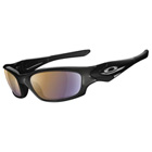 Image of Oakley Polarized Straight Jacket Fishing Specific Sunglasses - Polished Black (Frame) / Shallow Blue (Lens)