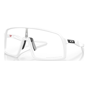 Image of Oakley Sutro Sunglasses - Matte White Frame/Clear to Black Iridium Photochromic Lens