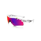 Image of Oakley Tour De France Radarlock Path Sunglasses - Polished White/OO Red Iridium Polarized & VR28