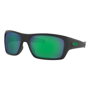 Image of Oakley Turbine Prizm Polarized Sunglasses - Oakley Turbine Sunglasses - Matte Black/Prizm Jade Polarized Lens