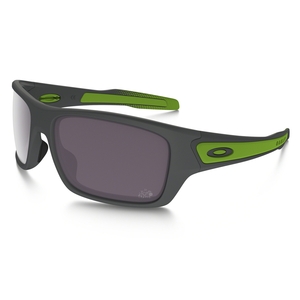 Image of Oakley Turbine Prizm Daily Polarized Tour De France Sunglasses - Matte Dark Grey Frame/Prizm Daily Polarized Lens