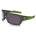 Image of Oakley Turbine Prizm Daily Polarized Tour De France Sunglasses - Matte Dark Grey Frame/Prizm Daily Polarized Lens