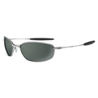 Image of Oakley Whisker Sunglasses - Silver (Frame) / Dark Grey (Lens)