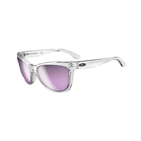 Image of Oakley Fringe Women's Sunglasses - Polished Clear  / Black-Violet Gradient