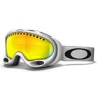 Image of Oakley A Frame Snow Goggles - Matte White  / Fire Iridium