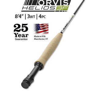 Image of Orvis 4 Piece Helios 3F Fly Rod - 8ft 4in - #3