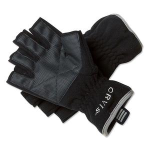 Image of Orvis Fingerless Fleece Gloves - Black