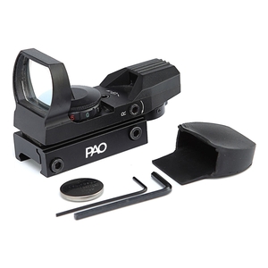 Image of PAO Multi-Reticle Red/Green Reflex Pistol & Rifle Sight Weaver/Picatinny Mount - Black
