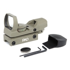 Image of PAO Multi-Reticle Red/Green Reflex Pistol & Rifle Sight Dovetail Mount - Tan