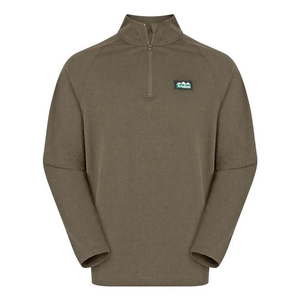Image of Ridgeline Baseline Pull On Zip Top - Light Bark Marl