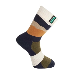 Image of Ridgeline Merino Wool Socks - Mid Length - Navy Stripes