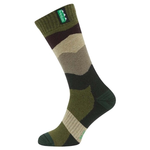 Image of Ridgeline Merino Wool Socks - Mid Length - Olive Stripes