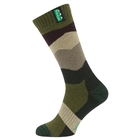 Image of Ridgeline Merino Wool Socks - Mid Length - Olive Stripes