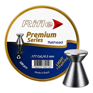 Image of Rifle Ammunition Premium Flathead Light .177 (4.50) Pellets x 500