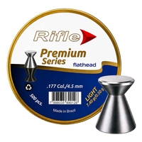Rifle Ammunition Premium Flathead Light .177 (4.50) Pellets x 500