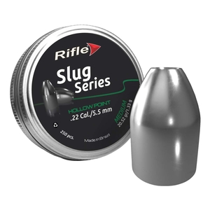 Image of Rifle Ammunition Slug Hollow Point Medium .22 (5.52) Pellets x 250