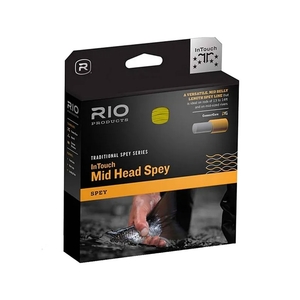 Image of Rio InTouch Mid Head Spey Line - Green/Orange/Straw
