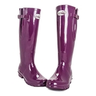 Image of Rockfish Original Tall Gloss Wellington Boots - Adjustable  (Women's) - Mulberry