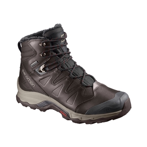Image of Salomon Quest Winter GTX Walking Boots (Men's) - Black Coffee/Black/Red Dalhia
