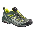 Image of Salomon X Ultra 3 GTX Walking Shoes - Castor Grey/Darkest Spruce/Acid Lime