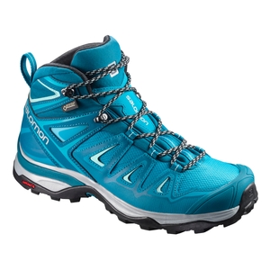 Image of Salomon X Ultra 3 MID GTX Walking Boots (Women's) - Hydro/Reflecting Pond/Dubarry