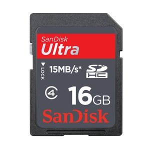 Image of Sandisk SDHC Ultra Memory Card (Class 10)