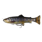 Savage Gear 4D Line Thru Pulse Tail Trout Slow Sink Lure - 16cm - 51gBrown