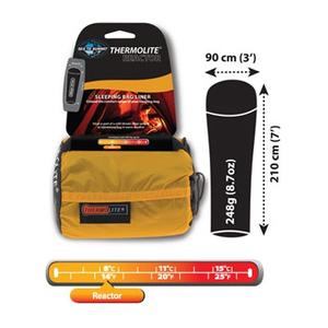 Image of Sea To Summit Thermolite Reactor Sleeping Bag Liner - Black