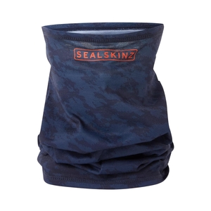 Image of SealSkinz Harpley WR Camo Print Neck Warmer - Navy
