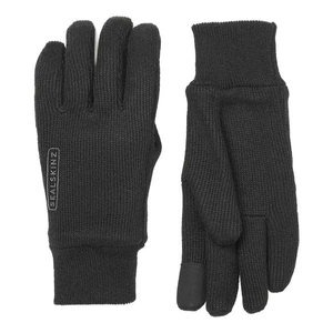 Image of SealSkinz Necton Windproof All Weather Knitted Gloves - Black