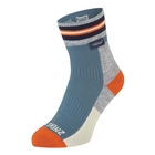 Image of SealSkinz Surlingham-A WP All Weather Ankle Length Striped Cuff Sock - Blue