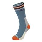 Image of SealSkinz Surlingham-A WP All Weather Mid Length Striped Cuff Sock - Blue
